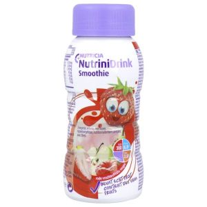 NUTRINIDRINK SMOOTHIE Denrée alimentaire destinée à des fins médicales spéciales, fruits rouges, bouteille 200 ml