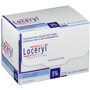 Loceryl 5 % (Amorolfine) Vernis A Ongles Medicamenteux 2,5 Ml En Flacon Avec Spatule Integree Au Bouchon
