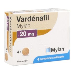 MYLAN VARDENAFIL 20MG BOITE DE 4 COMPRIMES