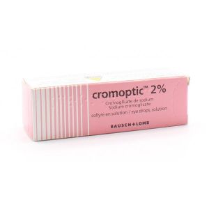 Cromoptic 2 % (Cromoglycate De Sodium) Collyre En Solution 10 Ml En Flacon Compte Goutte