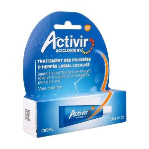 ACTIVIR 5 POUR CENT CREME 1 tube(s) aluminium verni de 2 g