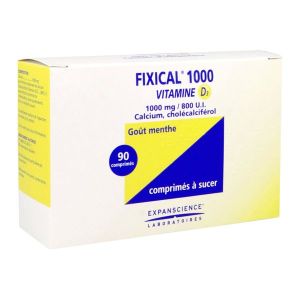 Fixical Vitamine D3 1 000 Mg/800 Ui (Calcium Cholecalciferol) Comprimes A Sucer B/90