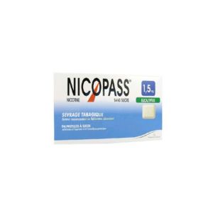 Nicopass 1,5 Mg Sans Sucre Eucalyptus Pastille Edulcoree A L'Aspartam Et A L'Acesulfame Potassique B/96