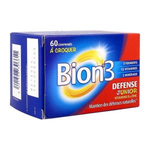 BION3 DEFENSE JUNIOR Comprimé à croquer, complément alimentaire à visée immunitaire, bt 60