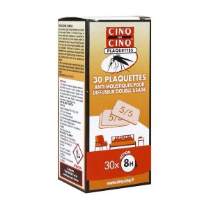 Cinq Sur Cinq Recharge Plaquettes Pour Difuseur Electrique 30