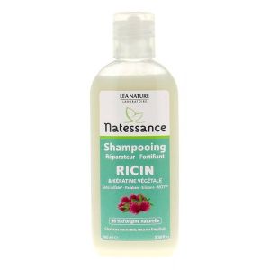 Natessance Shampooing réparateur fortifiant Ricin et Kératine végétale - flacon 100 ml