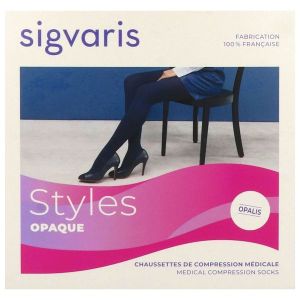 Sigvaris Styles Opaque Classe 2 Chaussette Beige Rose Extralarge Long 2