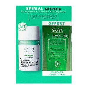 SVR Spirial Extrême Traitement Détranspirant Intensif 20 ml + Spirial Déo-Douche Gel Lavant...