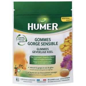 Humer Gommes Gorge Sensible 30 Gommes