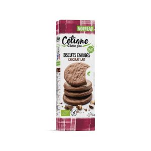 Celiane Biscuits enrobés chocolat au lait BIO (3x3) - 140 g