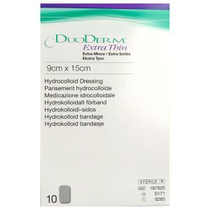DUODERM EXTRA - MINCE Pansement hydrocolloïde hydroactif, extra-mince, stérile, 9 cm x 15 cm (ref. 187920), bt 10