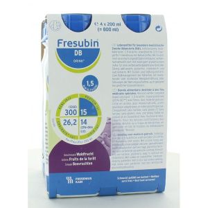 FRESUBIN DB DRINK (BOUTEILLE 200 ML) FRUITS DE LA FORET X 4 UNITES