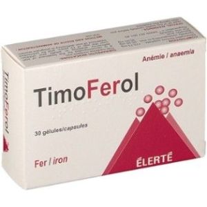 TIMOFEROL (sulfate ferreux acide ascorbique) gélules B/30