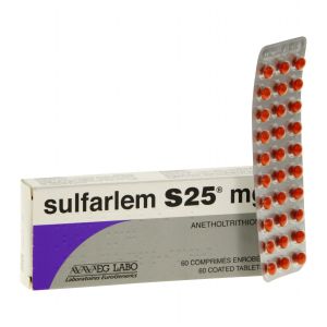 SULFARLEM S 25 mg (anétholtrithione) comprimés enrobés B/60