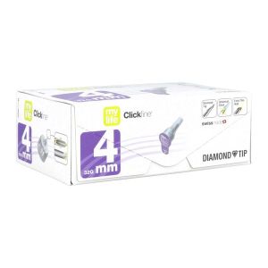 MYLIFE CLICKFINE Aiguille pour stylo injecteur, G32, 4 mm x 0,23 mm (ref. 3200953), bt 100