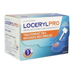 Locerylpro 5 % Vernis A Ongles Medicamenteux 1 Flacon(S) En Verre De 2,5 Ml Avec Spatule(S) Integree Au Bouchon Avec 30 Limes Et 30 Lingettes Nettoyan
