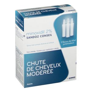 Minoxidil Sandoz Conseil 2 % Solution Pour Application Cutanee B/3