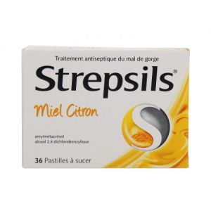 STREPSILS MIEL CITRON PASTILLE A SUCER B/36