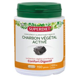 Superdiet Charbon végétal - 150 gélules