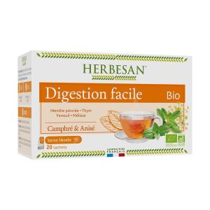 HERBESAN INFUSION BIO DIGESTION FACILE N° 3 Mélange de plantes pour tisane, infusette, bt 20