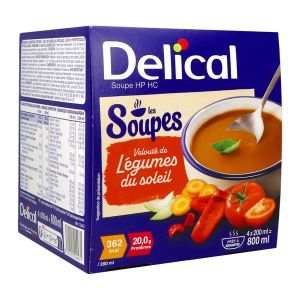 DELICAL LES SOUPES DADFMS, velouté de légumes du soleil, 200 ml x 4