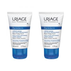 Uriage Bariederm Creme Mains Isolante Reparatrice Mains Abimees 2X50Ml