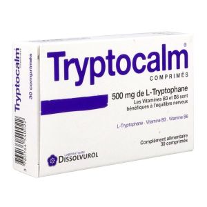 TRYPTOCALM COMPRIMES Comprimé, complément alimentaire à base de L-Tryptophane, vitamines B3 et B6, bt 30