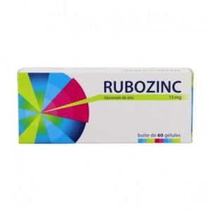 RUBOZINC 15 mg (gluconate de zinc) gélules B/60