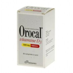 Orocal Vitamine D3 500 Mg/400 Ui (Carbonate De Calcium Concentrat De Cholecalciferol) Comprimes A Sucer B/60