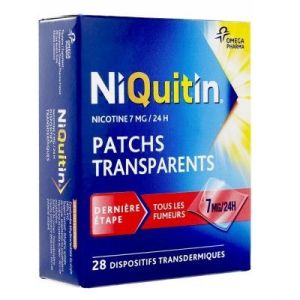 Niquitin 7 Mg/24 Heures (Nicotine) Dispositif Transdermique En Sachet B/28