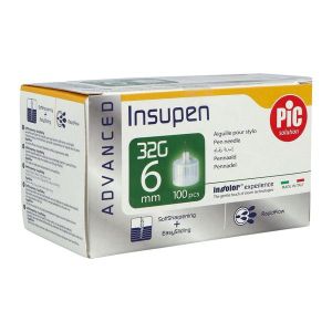 INSUPEN ADVANCED Aiguille pour stylo injecteur d'insuline, G32 x 6 mm, bt 100