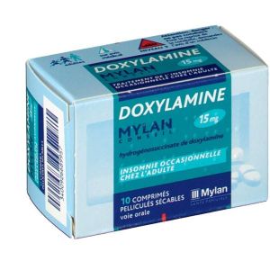 DOXYLAMINE MYLAN CONSEIL 15 mg comprimé pelliculé sécable B/10