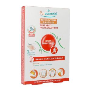 PURESSENTIEL ARTICULATIONS ET MUSCLES PATCHS CHAUFFANTS AUX 14 HUILES ESSENTIELLES 3 PATCHS