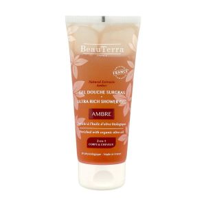 BEAUTERRA Gel douche surgras ambre 2 en 1 200 ml