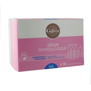 Gifrer Bébé Physiologica Sérum Physiologique 30 Unidoses de 5ml 