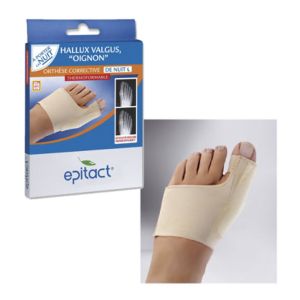 EPITACT ORTHESE CORRECTIVE NUIT Redresseur d'orteil pour Hallux valgus, thermoformable, bilatérale, médium, (ref. 0512), unité