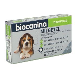 MILBETEL BIOCANINA 2,5MG/25MG COMPRIME PELLICULE PETIT CHIEN ET CHIOT PLAQ TFOR 2