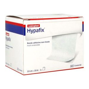 HYPAFIX Bande adhésive multiextensible, hypoallergénique, microporeuse, 10 m x 10 cm, rouleau (ref. 71444-02), unité