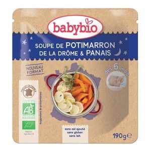 Babybio - Doypack Soupe potimarron panais BIO - dès 6 mois - 190 g