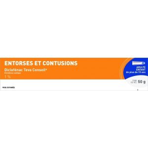 DICLOFENAC TEVA CONSEIL 1 % gel 1 tube(s) aluminium de 50 g