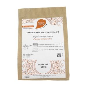 GINGEMBRE PHARMA PLANTES Racine de gingembre, vrac, coupée, sac 250 g