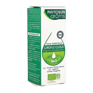 PHYTOSUN AROMS GIROFLE CLOU HUILE ESSENTIELLE Complément alimentaire à base d'huile essentielle de clou de girofle, fl 10 ml