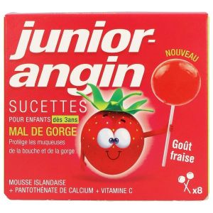 JUNIOR ANGIN BOITE 8 SUCETTES