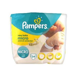 PAMPERS COUCHE NEW BABY MICRO UNISEXE 1 - 2,5 KG PAQUET DE 24