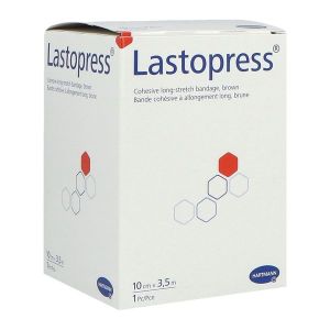 LASTOPRESS Bande de contention cohésive, force 1, 20 cN/cm à 45 cN/cm, chair, 10 cm x 3,5 m (ref. 9313067), unité