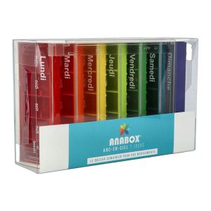 ANABOX PILULIER HEBDOMADAIRE MODELE ARC EN CIEL 1
