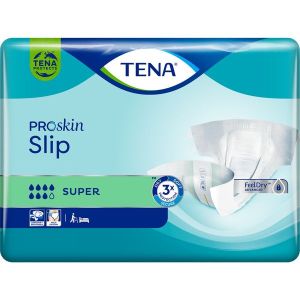 TENA SLIP SUPER Change complet hypoallergénique, sans latex, pour incontinence urinaire, small (ref. 711130), sac 30