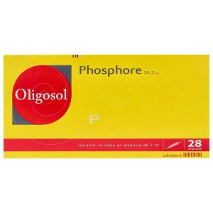 PHOSPHORE OLIGOSOL Solution buvable, boîte 28 ampoules 2 ml