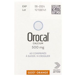OROCAL Comprimé à sucer/à croquer 500 mg, flacon 60