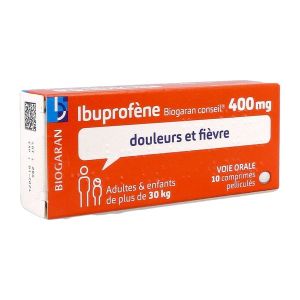 Ibuprofene Biogaran Conseil 400 Mg Comprime Pellicule B/10